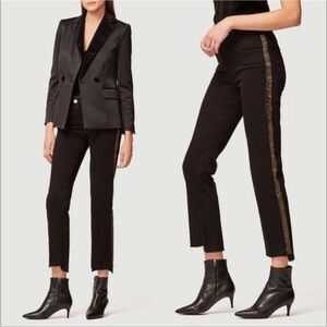 “FRAME” Le High Straight Glitter Stripe Jeans